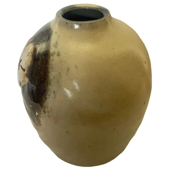 Studio Art MULE SPRINGS POTTERY 6" Tall Handmade Bulb Stoneware Vase Unique - Picture 6 of 15